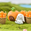 Easter Bunny Decoration Mini Resin Rabbit Craft Miniature Figurine Landscape Model Home Desktop Decor Fairy Garden Decoration