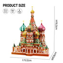 Piececool 3D Metal Puzzle Model Building Kits-Saint Basil's Cathedral Jigsaw Toy ,Christmas Birthday Gifts for Adults