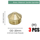 Brass Nozzle Garden Mist Sprinkler Copper Misting Cooling System Irrigation 1/2" Thread 2/3/4 Arm Sprayer Fog  Watering Tool