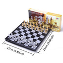 New 36cm*36cm Magnetic Metal Folding Chess Set Felted Game Board Interior Storage Adult Kids Gift Family Game Chess Board