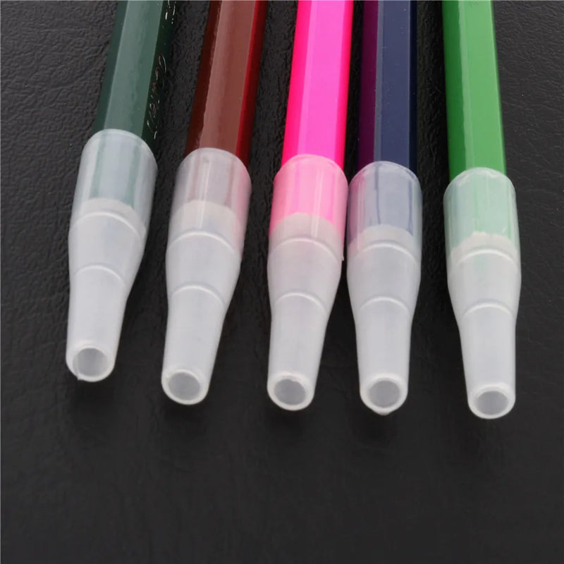 High quality 10pcs Transparent white Pencil Cap Pen Cover Student School Office Stationery Supplies