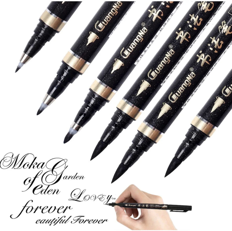 1pcs 4 sizes Zebra Same style Brush Pen Chinese Japanese Calligrapy Brush Pen set for Signature Drawing Art Supplies