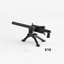 WW2 Military Weapon Building Blocks Maxine U.S. M1919A4 Heavy Machine Guns Japanese Army Figure Accessories Educational Toy C237