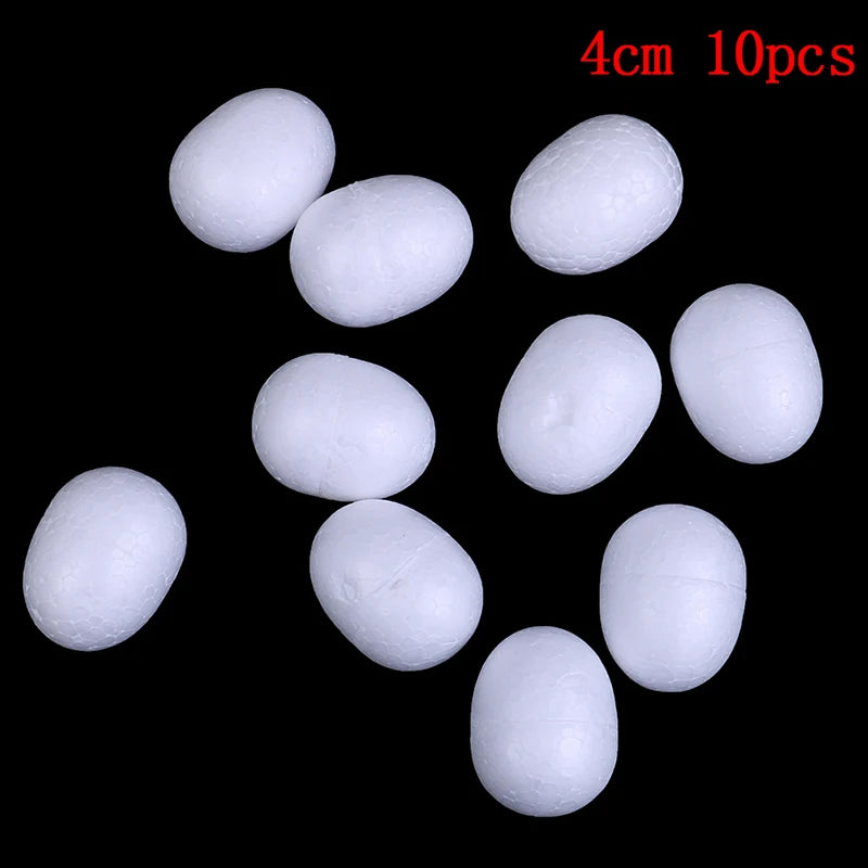 10pcs/set 3-7cm Modelling Polystyrene Styrofoam Foam Egg Ball For DIY Christmas Day Or Easter Day Decoration DIY White Craft