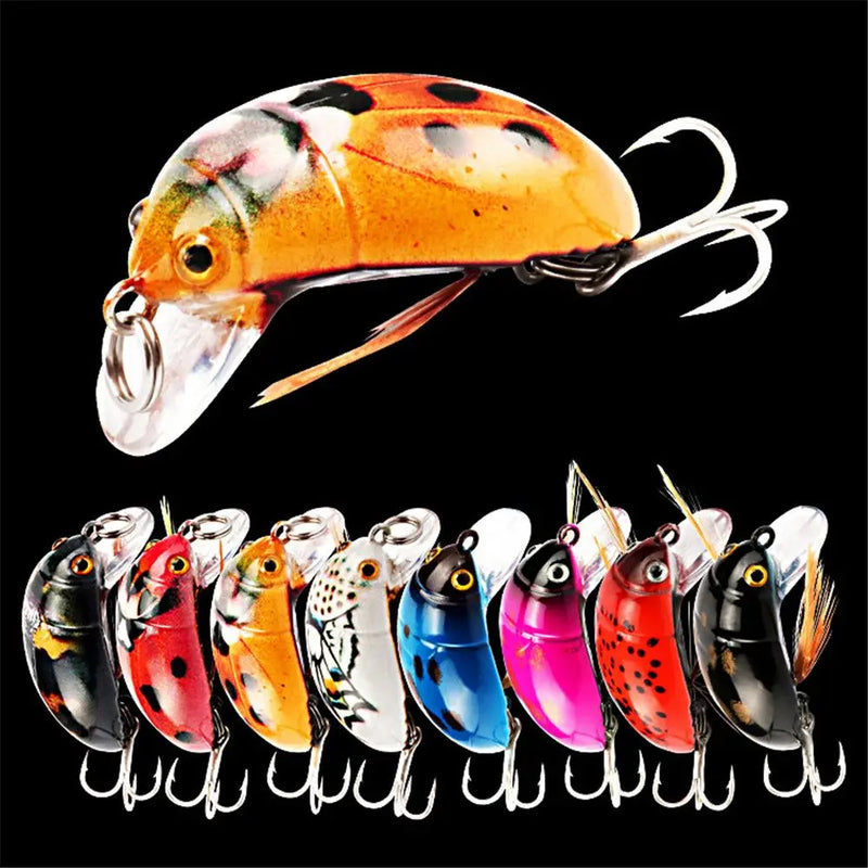 38mm/4.1g Fishing Tackle Cicada Bait Fishing Lure Insect Bug Lure Sea Beetle Crank Floating Wobbler For Bass Carp Fishing Tackle