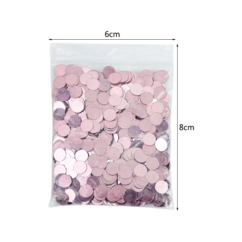 15g/pack Rose Gold Round Sequins 6mm Paper Confetti Sprinkles Table Scatters For Romantic Wedding Birthday Party Decoration