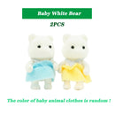 Easter Bunny Simulation Forest Animal Baby Toys Rabbit Family Dolls Dollhouse Figures Collectible Toy  4.5cm Furniture Set Gift