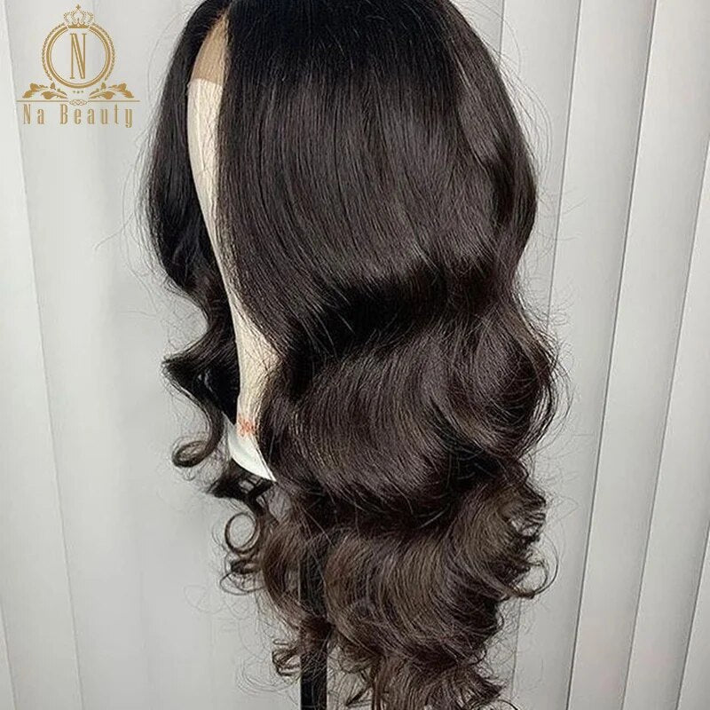 180 Density 13x4 Lace Front Human Hair Wigs For Black Women Brazilian Body Wave Full Lace Front Wig Pre Plucked Nabeauty Human