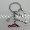 Mechanical Keychain Dad Father Initial Keychain Father's Day Gift Letter A-Z Truck Keychain Truck Key Ring Car Truck Lover Gift