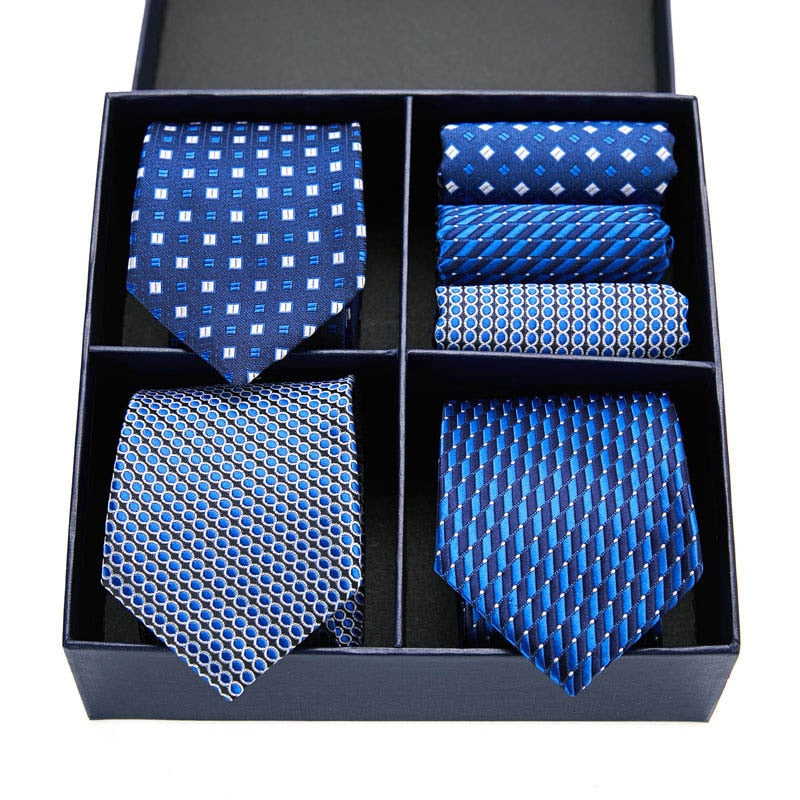 Gift box packing Silk Ties For Men Novelty Hanky  Set 3 Styles  Men&