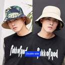 Large Size Summer Fisherman Hat Reversible Cartoon Bucket Hats For Men Street Hip Hop Panama Beach Cap Hawaii Style Fishing Hat