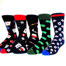 5 Pairs/Pack Funny Novelty Men Cotton Socks Cartoon Casual Hip Hop Creative Soft Comfortable Divertido Hombre Calcetines