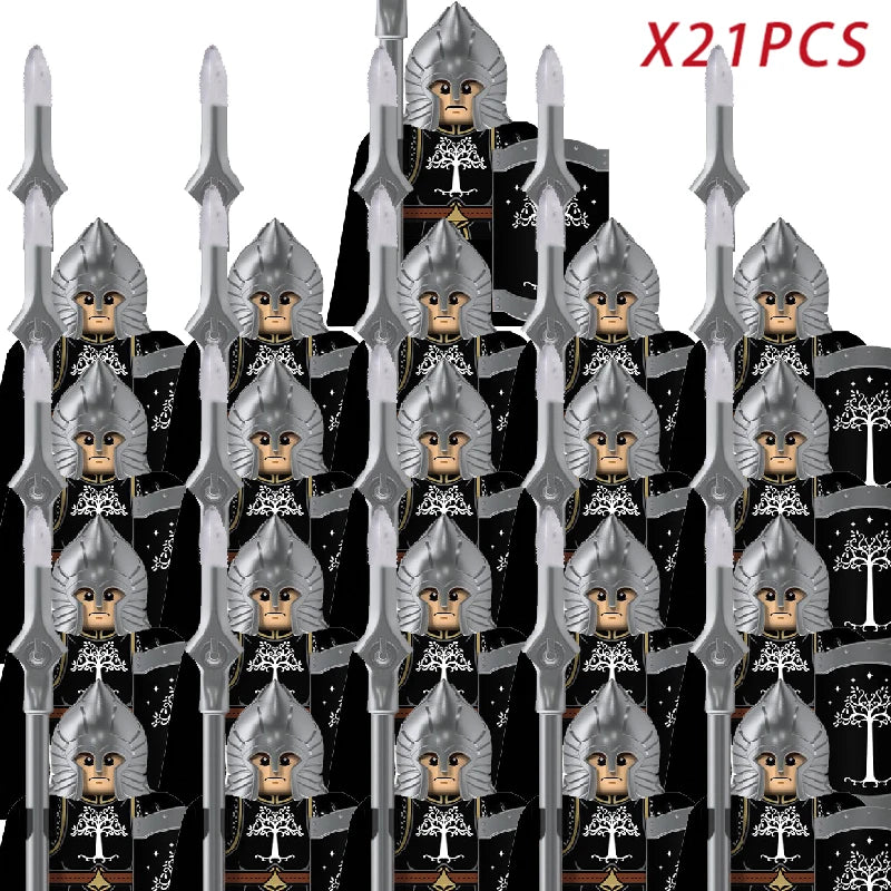 Classic Medieval Movie Elves Dwarf Warrior Iron Foot Dane leader of the Dwarfs Building Blocks LOTR Figures Toys For Children