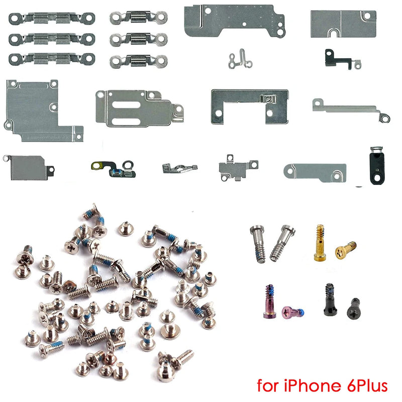 Full Set Small Metal Internal Bracket Parts + Completely Screws For iPhone 5 5C 5S 6 6P 6s 6sPlus 7 7Plus 8 Plus X XR XS MAX