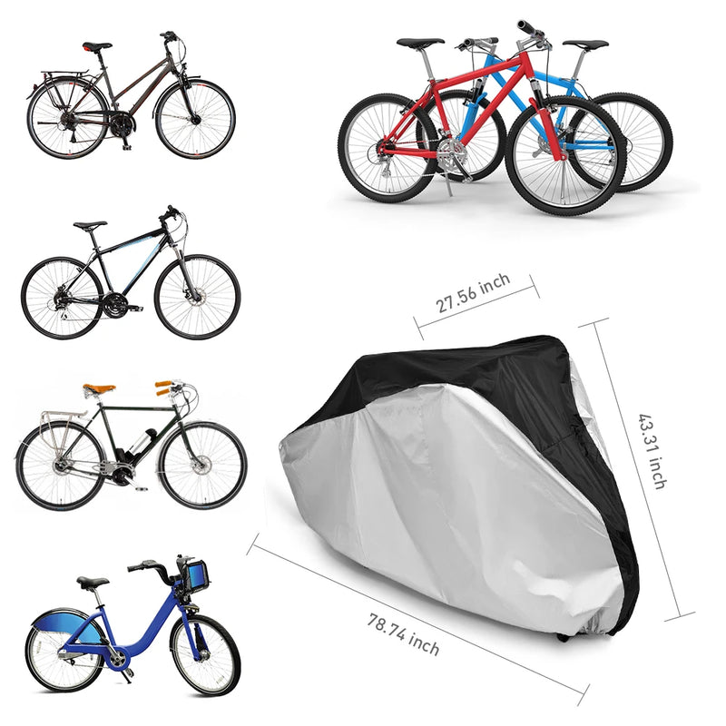 Motorcycle Cover Universal Outdoor UV Bicycle Protector Scooter All Season Waterproof Bike Rain Dustproof Cycling Cover 190T