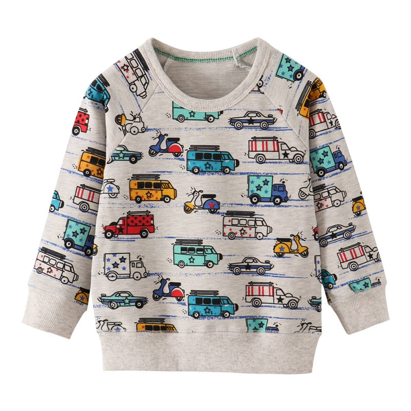 Boys Clothing Cotton Sweatshirts for Autumn Winter Tops Children Hoody Shirts Cartoon Printed Kids Sport Sweaters Boys Girl