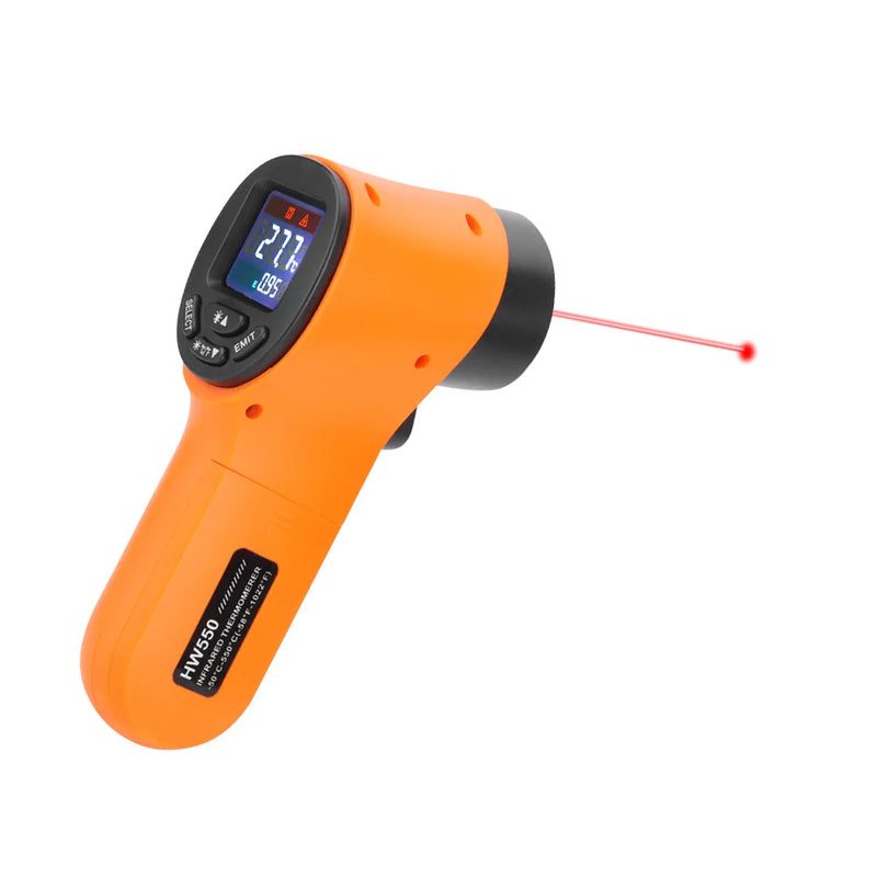 HW550 Digital Infrared Thermometer Non-Contact Laser-Point Industrial Pyrometer Temperature Gun -50~550℃(-58~1022℉) IR Thermomet