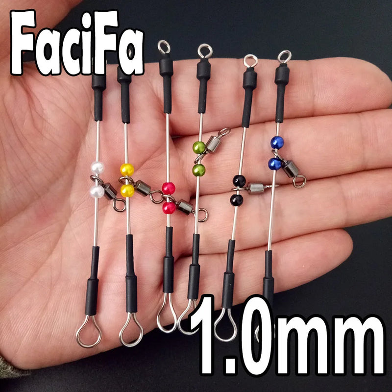 6 Pcs Bearing Swivel Fishing Connector Fast Hook Urfe Para Temporales Enganches Rapidos Para la Pesca Kolay Atma Aparati