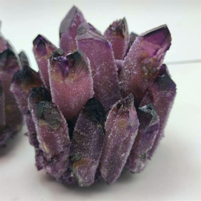 300-800g Natural purple ghost quartz crystal cluster healing crystals raw gemstone specimen for home&office decoration Synthetic