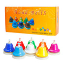 Orff Musical Instrument Set Handbell Colorful 8-Note Hand Bell Child Music Toy Baby Early Education Beautiful Christmas Gift