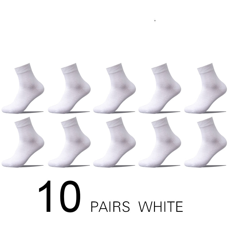 10 Pairs Men's Cotton Socks New Style Black Business Dress Men Socks Soft Summer Deodorant High Quality Male Sox Gift