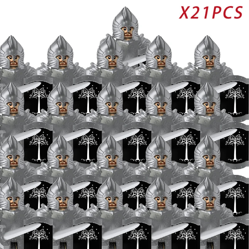 Classic Medieval Movie Elves Dwarf Warrior Iron Foot Dane leader of the Dwarfs Building Blocks LOTR Figures Toys For Children