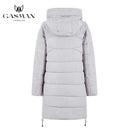 GASMAN 2022 Winter Women Brand Coat Jacket Down Medium Length Winter Women Hooded Warm Parka Fox Fur Women Outerwear Coats 18821