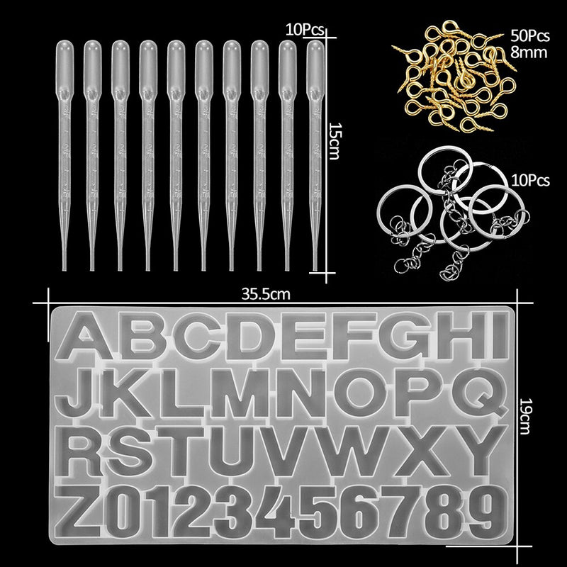 1 Set Mixed Style Silicone Epoxy Resin Casting Molds UV Tool Set For DIY Pendant Jewelry Making Finding Accessories Supplies