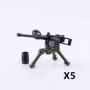 WW2 Military Weapon Building Blocks Maxine U.S. M1919A4 Heavy Machine Guns Japanese Army Figure Accessories Educational Toy C237