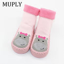 Infant Socks For Baby Warm Booties Sock With Rubber Soles For Newborn Toddler Baby Girl Boy Socks Kids Winter Sock Terry Sliper