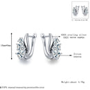 2023 New Fashion Black Hoop Earrings For Women Classic Silver Color Trendy Spinel Engagement I217