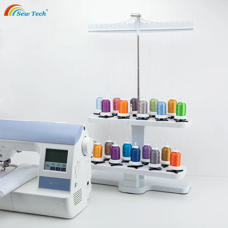 Sew Tech Sewing Thread Holder Stand 20 Spool Wall  Thread Stand  for Embroidery Machine  Sewing Thread Stand