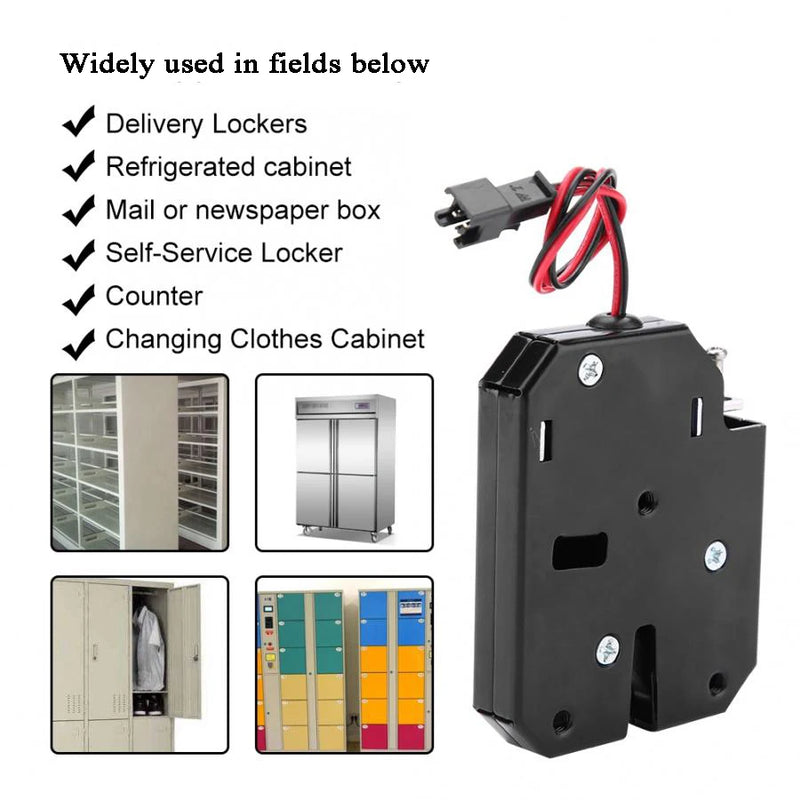 Electric Cabinet Lock 12V Electromagnetic Solenoid Lock Latch Lock for Drawer Vending Machine Mini Door Lock Safety Lock SM2P