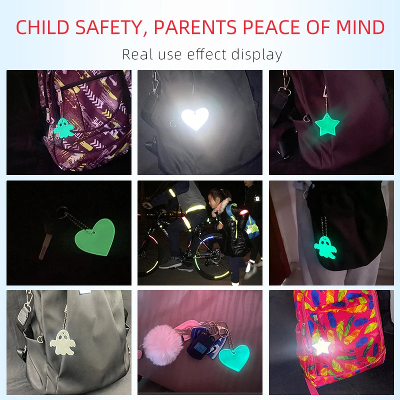 New Arrival Luminous Reflective Keychain Pendant Glow In The Dark Key Chain Holder Bag Accessories Men Women Birthday Gift