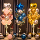 Light Up LED Balloon Stand Kit 13Pcs Balloons Reusable Clear Column Holder Set For Table Floor Wedding Birthday Party Supplies