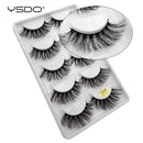 YSDO 5 pairs eyelashes mink strip lashes dramatic eyelashes natural 3d mink eyelashes makeup false eyelashes cilios maquiagem