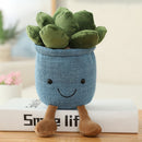 Lifelike Tulip&amp;Succulent Plants Plush Stuffed Decor Toys Soft Bookshelf Decor Doll Creative Potted Flowers Pillow for Girls Gift