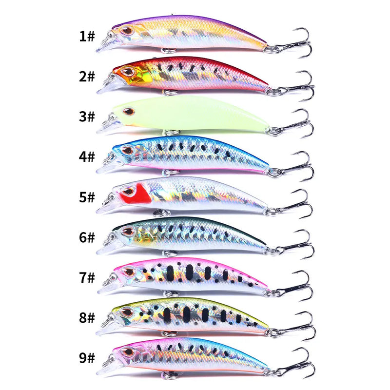 mini Sinking Minnow Wobblers Fishing Lures 6.8cm 6.5g Trout Artificial plastic Hard Bait Jerkbait Crankbait Bass Fishing Tackle