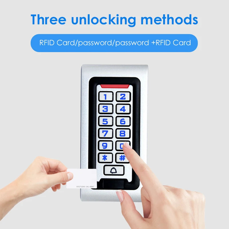 IP67 Waterproof RFID Metal Access Control Kit All-in-one Silicone Key Magnetic Locks Sets 125KHz Access Control System S601 Kits