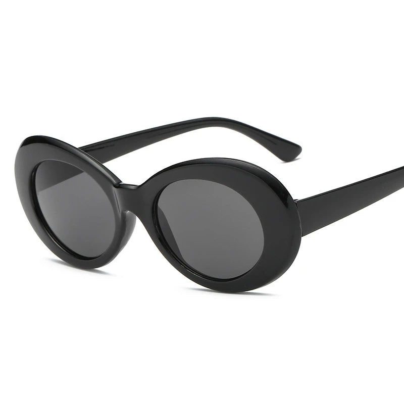 2024 Goggle Kurt Cobain Glasses Oval Sunglasses Ladies Glasses Trendy Hot Vintage Retro Sun Glasses Women's UV400 Gafas De Sol