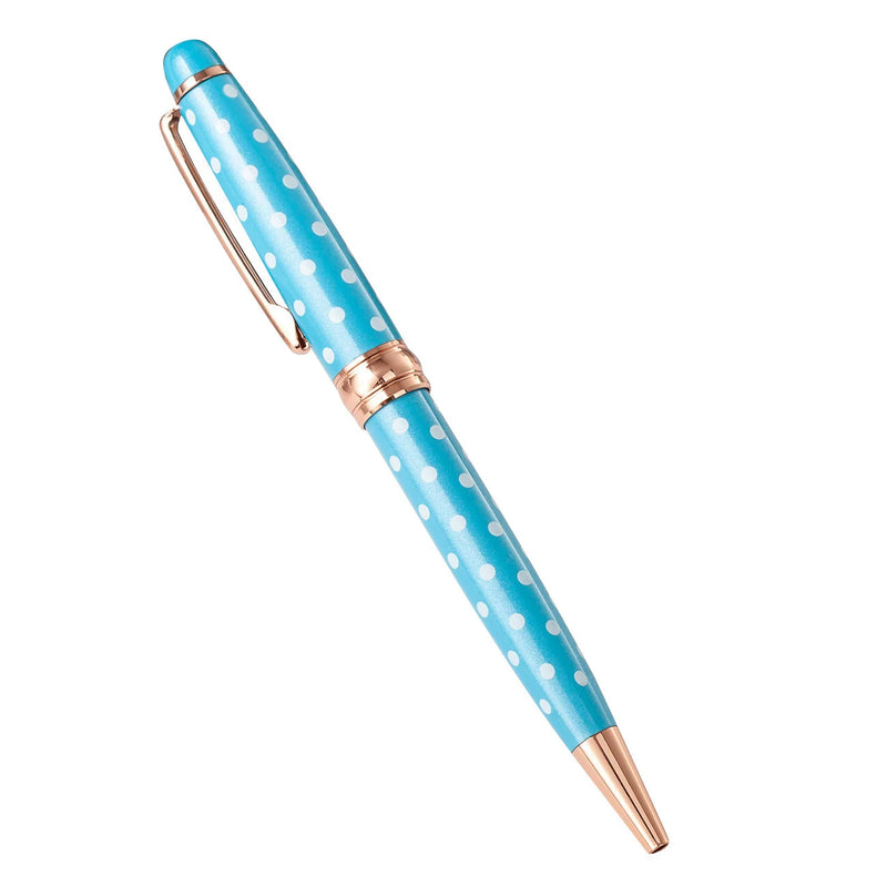 1 Pieces Creative Dot Women Ballpoint Pen Business Metal Office Rotate Pens School Stationery Office Supplies