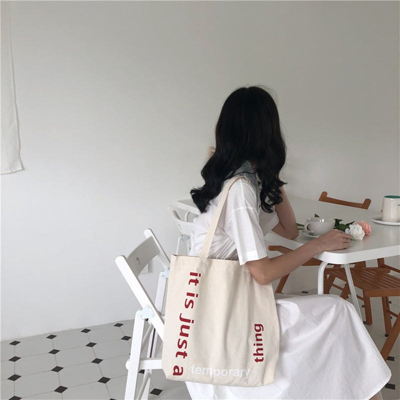 Women Canvas Shoulder Bag Alice In Wonderland Shopping Bags Students Book Bag Cotton Cloth Handbags Tote Bags for Girls Bolsos