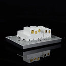 Dark grey EU German standard 16A 2-hole power plug wall socket with 15A 1Gang 1Way Switch 118 *74mm PC flame retardant panel 16A