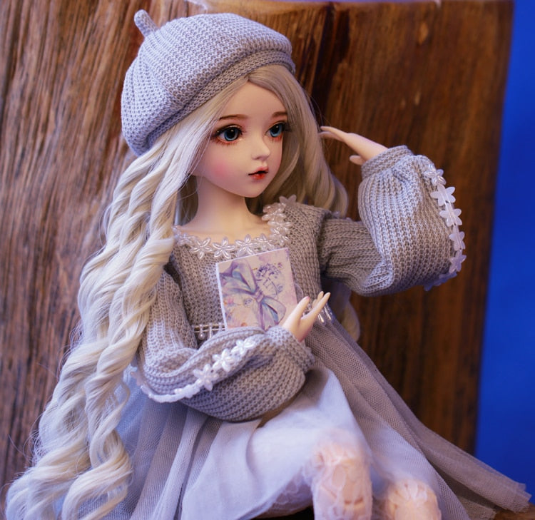 bjd doll 60cm gifts for girl Silver hair Doll With Clothes Change Eyes Doris Dolls Best Valentine&