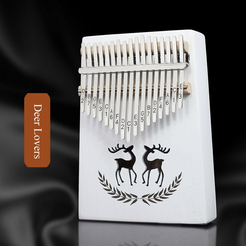 17 Keys Kalimba Mahogany Thumb Piano Reed 17 Key Music Keyboard Mini Piano High-Quality Wooden African Kalimba Finger Piano