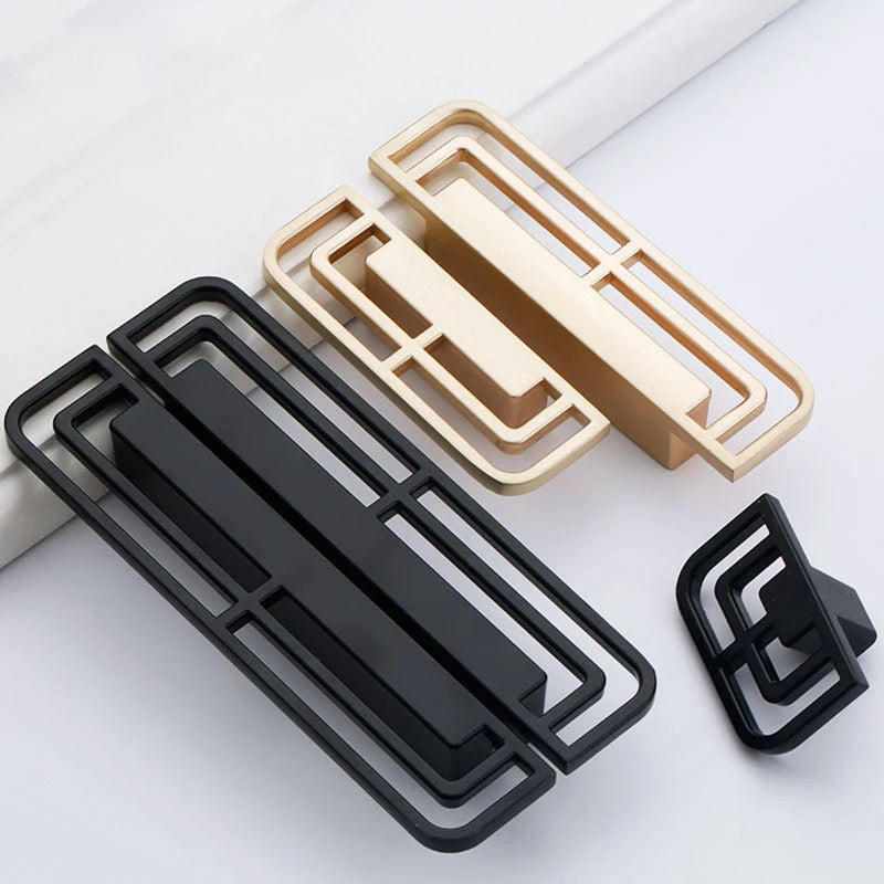 Zinc Alloy New Chinese Modern Style Bedroom Cabinet Furniture Door Handle Imitation Copper Antique Furniture Closet Door Knobs