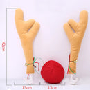 2 Antlers+1 nose Cute Vehicle Nose Horn Costume Set Horn And Red Nose Christmas Supplies Rudolf Reindeer Christmas Car Decor