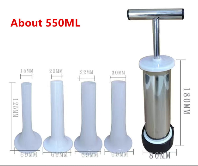Fast Shipping Manual Sausage Meat Fillers Machine for Sausage Meat Stuffer Filler Hand Operated Sausage Machines Funnel Nozzle