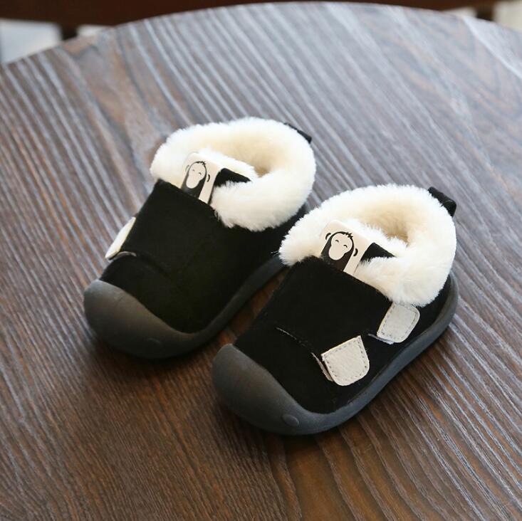 Winter Infant Toddler Boots Warm Plush Baby Girls Boys Snow Boots Outdoor Soft Bottom Non-Slip Child Kids Boots Shoes