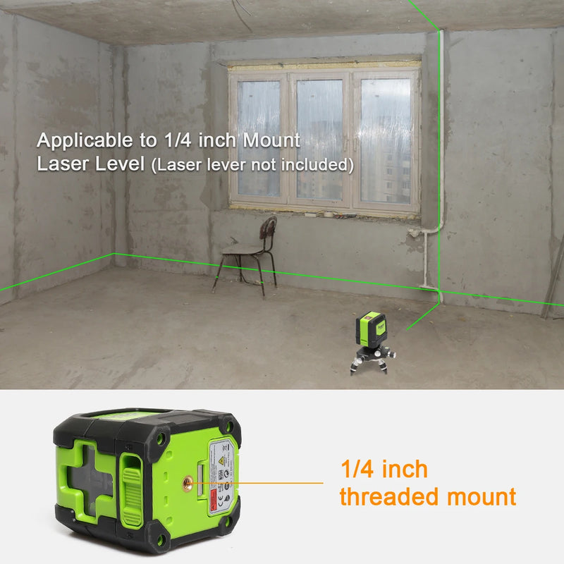 Laser Level Adapter Metal 360-Degree Rotating Base for Laser Level Tripod  Horizontal Bubble Micro-adjust FineTurning Pivoting